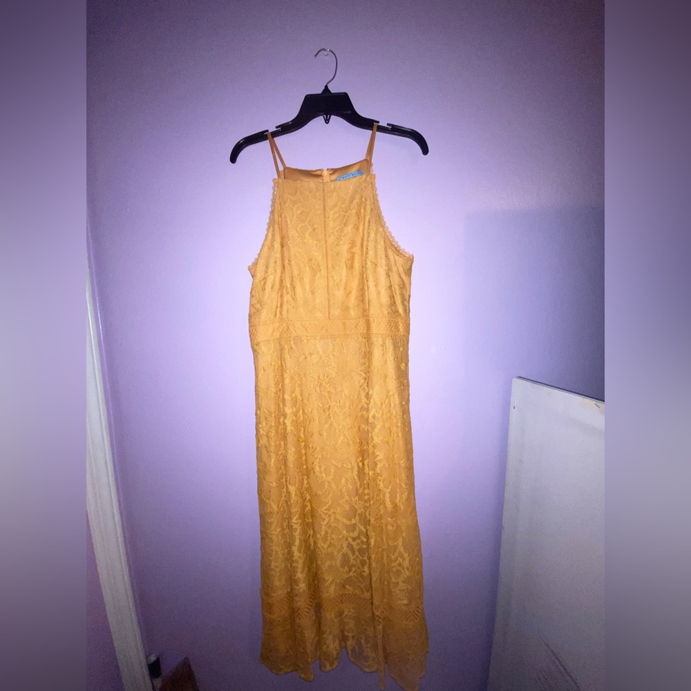 ANTONIO MELANNI YELLOW MIDI DRESS